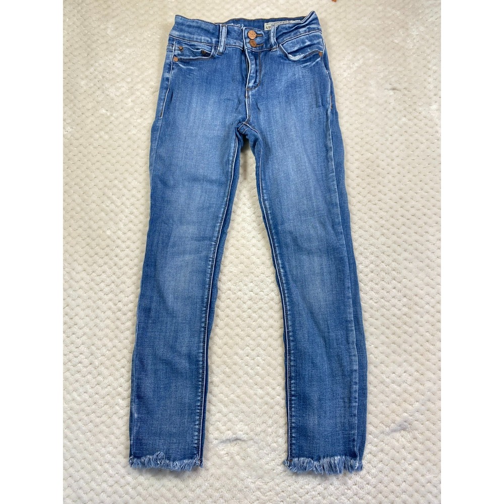 Rocks & Indigo Womens Skinny Denim Jeans Size 4 Cutoff Stretch Blue Slim Fit